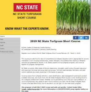 Cover photo for 2019 Turfgrass Short Course