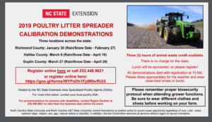 Cover photo for 2019 Poultry Litter Spreader Calibration Demonstrations