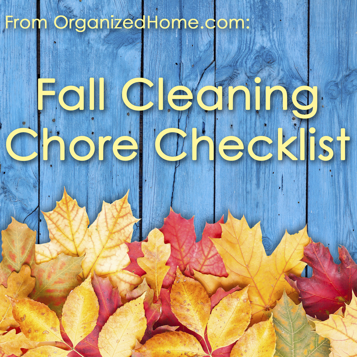 Fall Cleaning Chore Checklist