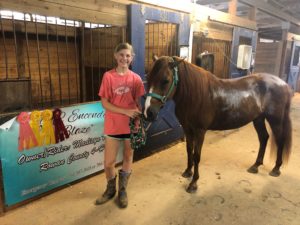Mady White at horse show