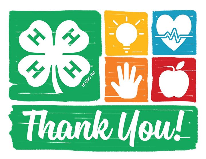 Thank you to 4-H volunteers