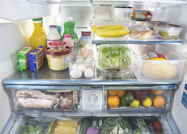 Food in a refrigerator