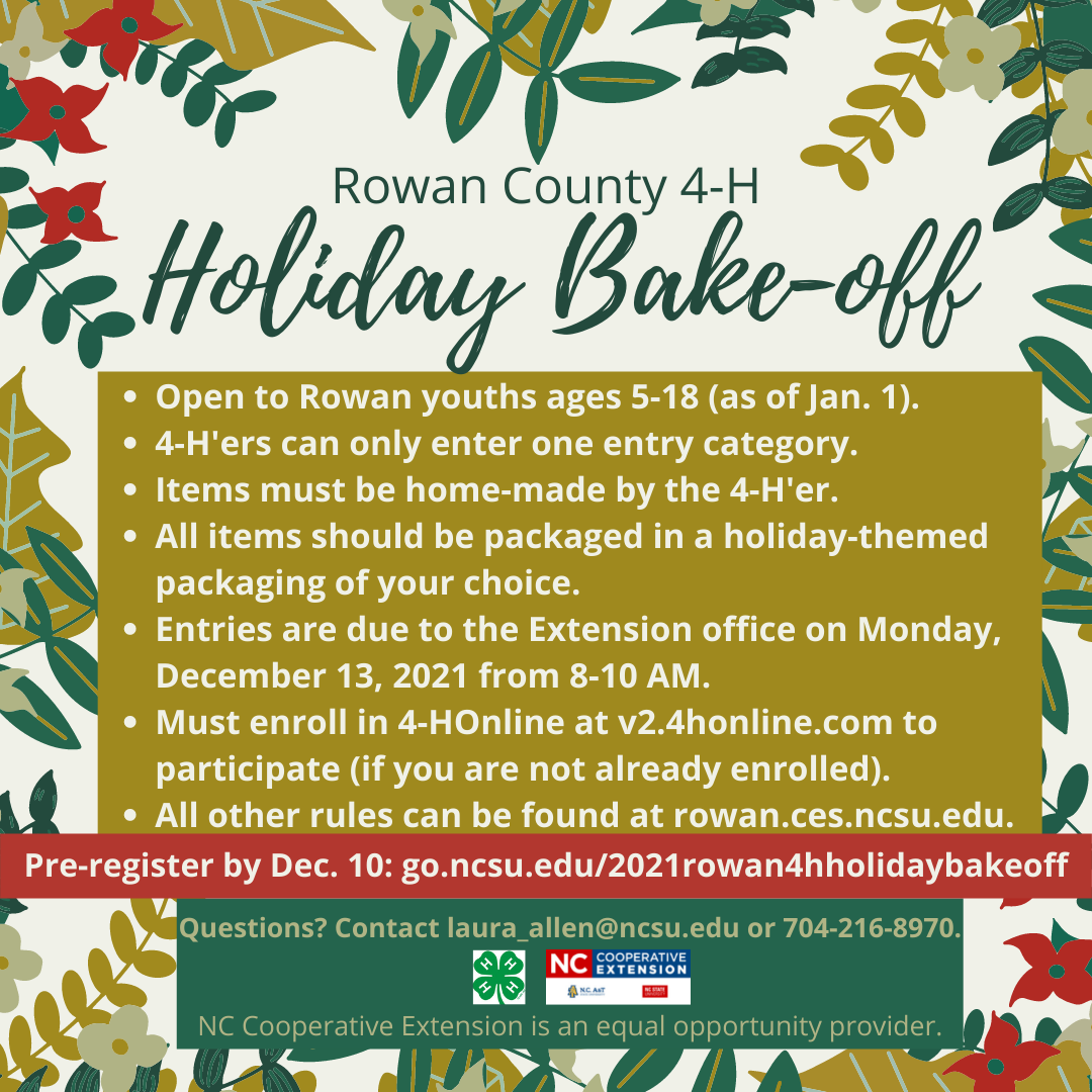 Holiday Bake-Off flyer