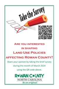 Cover photo for Make Your Voice Heard! Take the Rowan County Land Use Survey!