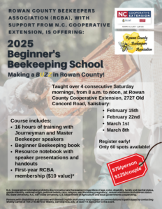 Cover photo for 2025 Rowan County Beginner Beekeeping School